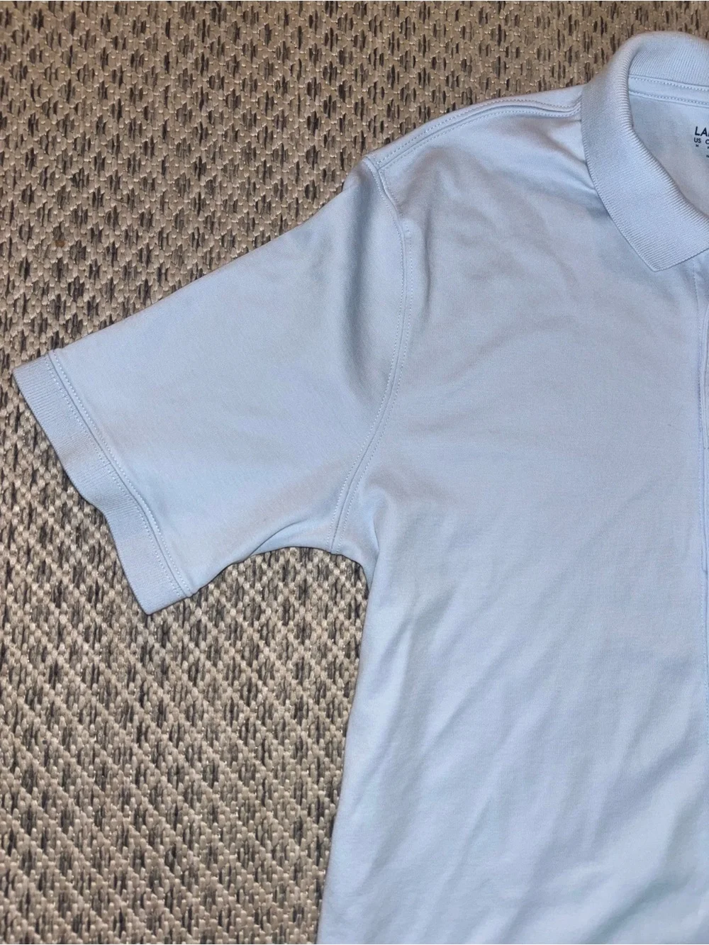 Land’s End Men’s Adaptive Polo Magnetic Closures Light Blue Size M - Picture 7 of 8